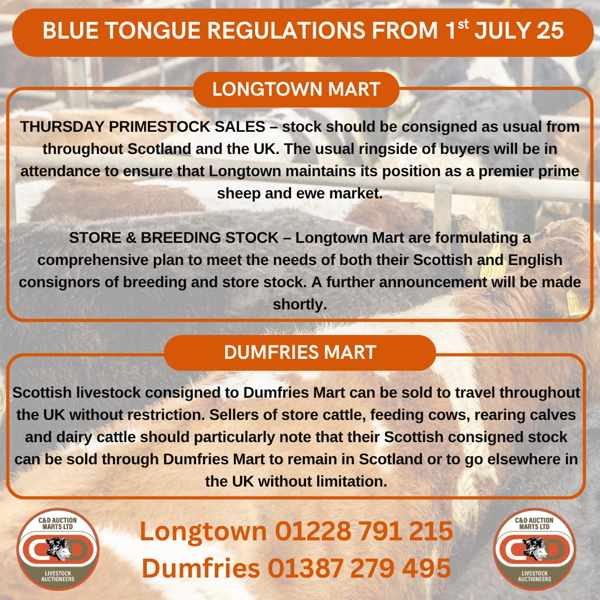 Blue Tongue Regulations